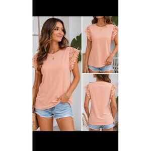 C & C Lace Trim Blouse - Ret $48